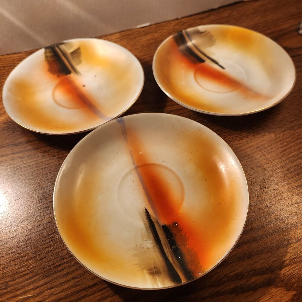 Antique Japanese T&T Hand Painted Lusterware Tea Set